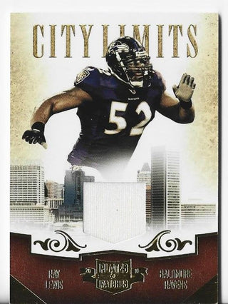 Ray Lewis 2010 Panini #13 (014/155) Game Worn Jersey Card