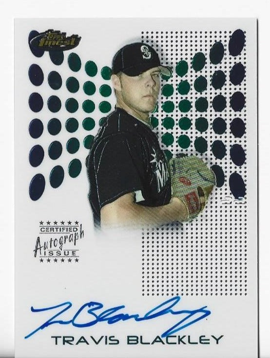 Travis Blackley 2004 Topps Finest #120 Autograph Card
