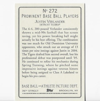 Justin Verlander 2005 Topps #272 Rookie Card