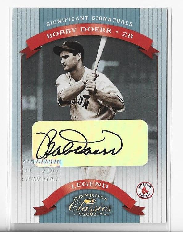 Bobby Doerr 2002 Donruss #180 (246/500) Autograph Card