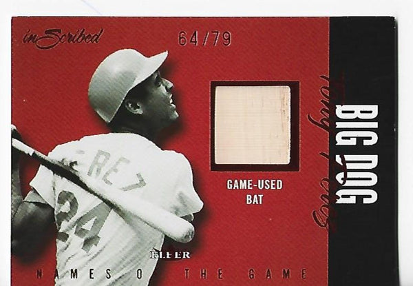 Tony Perez 2004 Fleer Game-Used Big Dog Bat Card #64/79