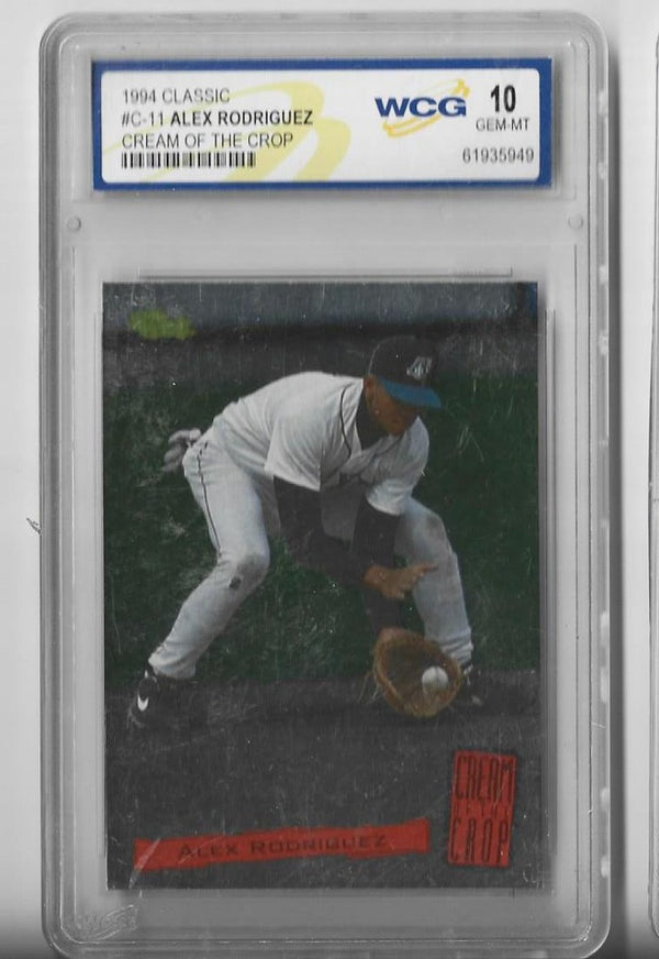 Alex Rodriguez 1994 Classic #C-11 Cream Of The Crop (WCG Grade 10 GEM-MT) Card