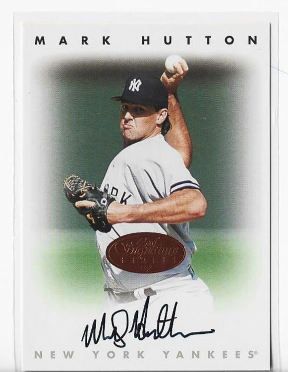 Mark Hutton 1996 Leaf Signature Series #RHP Autograph Card