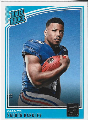 Saquon Barkley 2018 Panini Donruss Rookie Card #306
