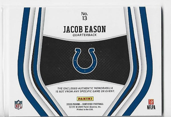 Jacob Eason 2020 Panini #13 (290/299) Autograph Jersey