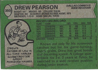 Drew Pearson 1976 Topps Card #350