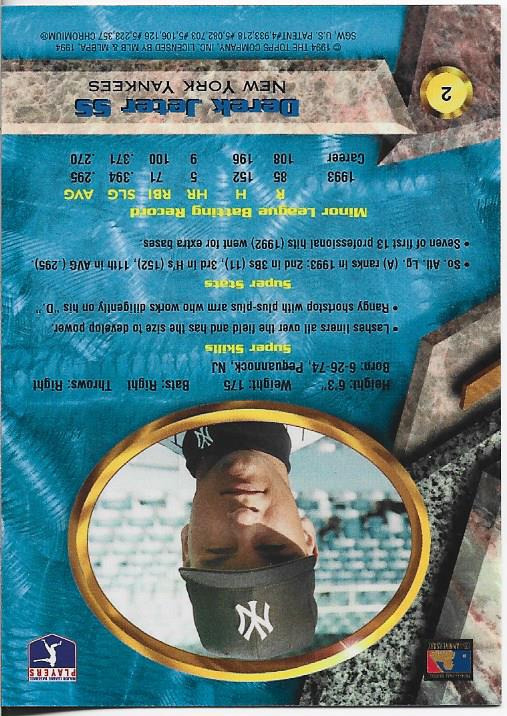 Derek Jeter 1994 Topps Card #2