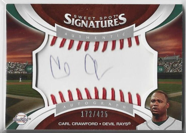 Carl Crawford 2006 Upper Deck Sweet Spot #SS-CC (174/225) Autograph Card
