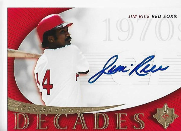 Jim Rice 2005 Upper Deck Signature Decades #SD-JR Autograph Card