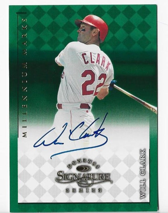 Will Clark 1998 Donruss Signature Series #0409 Autograph Card