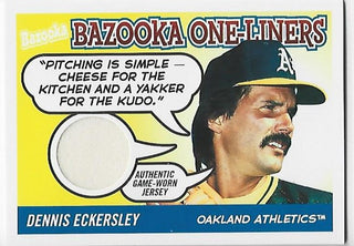 Dennis Eckersley 2004 Topps Bazooka One-Liners #BOL-DE Game-Worn Jersey