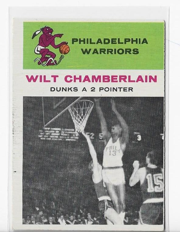 Wilt Chamberlain 1961 Fleer Basketball #47 In Action Rookie Card