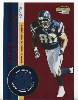 Curtis Conway 2001 Pacific Invincible (458/750) Game-Worn Jersey Card