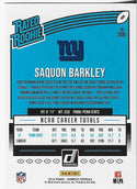 Saquon Barkley 2018 Panini Donruss Rookie Card #306