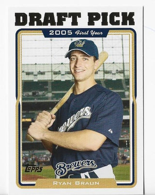 Ryan Braun 2005 Topps #UH313 Chrome Draft Pick Card