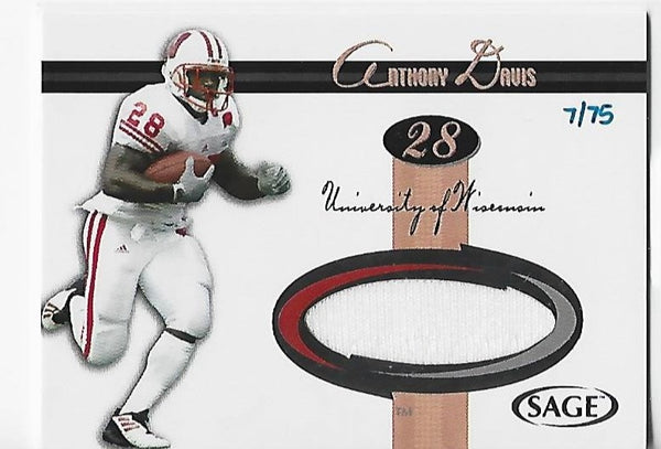 Anthony Davis 2005 Sage #J5 (7/75) Authentic Uniform