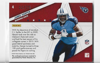 Jamie Harper 2011 Panini #4 (2/25) Jersey Card
