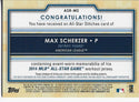 Max Scherzer 2014 Topps All Star Stitches Game Used Jersey Card