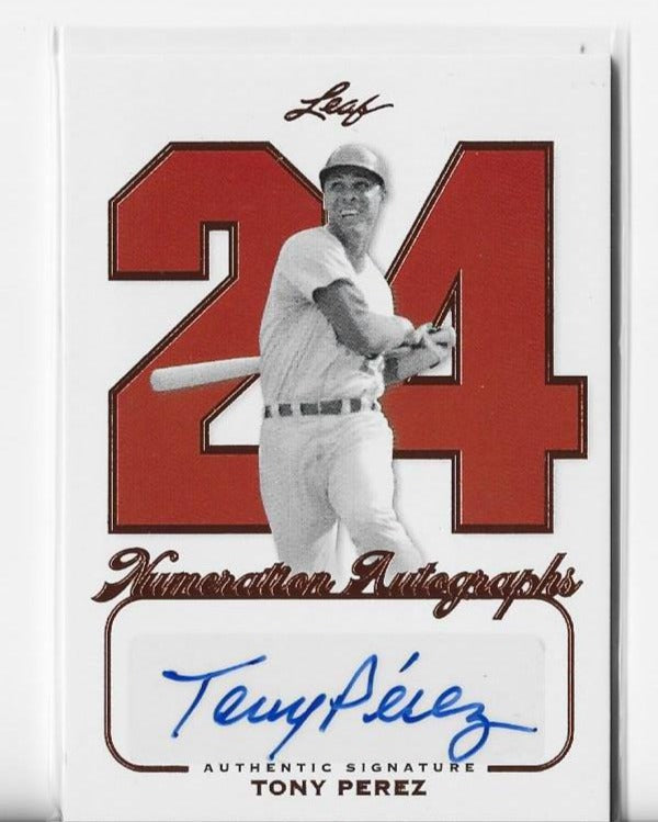 Tony Perez 2012 Leaf Numeration Autograph #NA-TP1 (02/24) Autograph Card