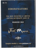 Brandon Inge 2000 Just Minors Autographed Card