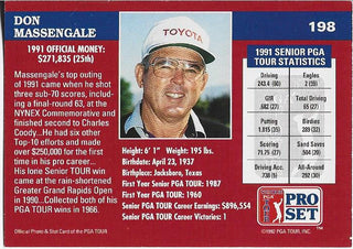Don Massengale 1991 PGA Tour Autographed Card #198