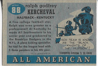 Ralph Kercheval 1955 All American Card