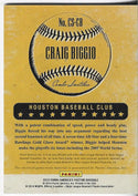 Craig Biggio 2013 Panini America's Pastime Game Used Jersey Card 67/99 #CS-CB