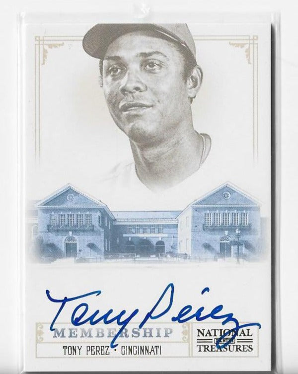 Tony Perez 2012 Panini National Treasures #35 (21/25) Autograph Card