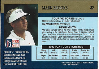 Mark Brooks 1991 PGA Tour Autographed Card #32