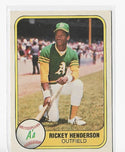 Rickey Henderson 1981 Fleer #574 Card