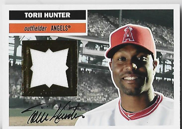 Torii Hunter 2012 Topps Archive #56R-THU Game-Used Relic Card