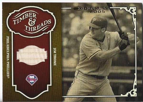 Jim Thome 2004 Donruss Game Used Bat Card
