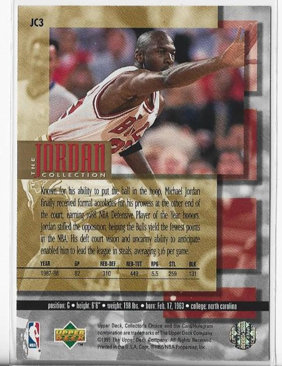 Michael Jordan 1995 Upper Deck Collector's Choice #JC3 Card