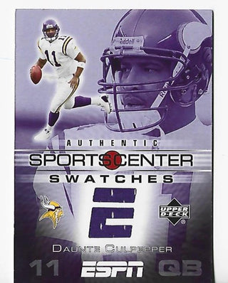 Daunte Culpepper 2005 Upper Deck #SCS-DC Swatches Card