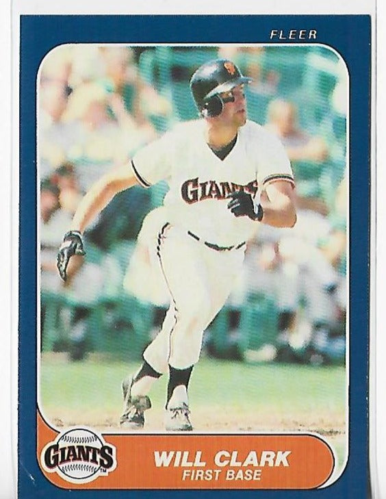 Will Clark 1986 Fleer #U-25 Card