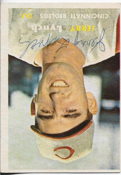 Jerry Lynch 1957 Topps Autographed Card (JSA)