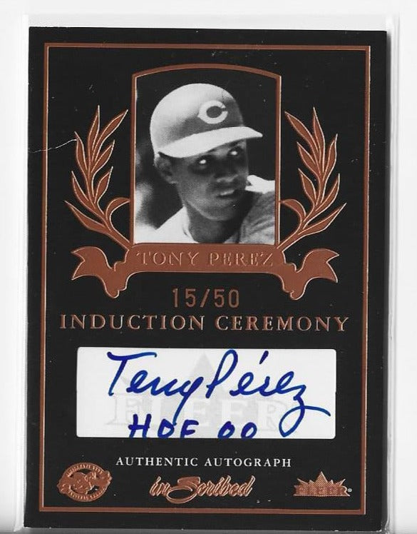 Tony Perez 2004 Fleer Induction Ceremony #15/50 Card