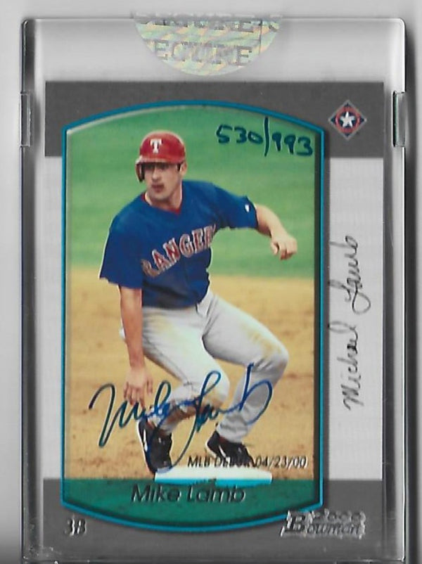 Mike Lamb 2000 Bowman #9 Autograph Card