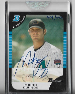Micah Owings 2005 Bowman First Year #BDP108 Autograph Card