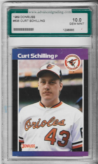 Curt Schilling player worn jersey patch baseball card (Arizona