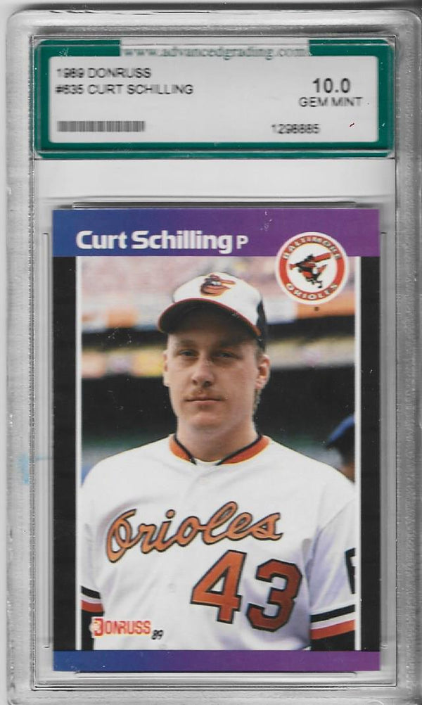 Curt Schilling 1989 Donruss Card (AGA 10)