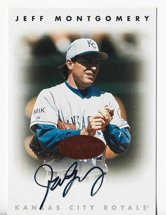 Jeff Montgomery 1996 Donruss Autograph Card