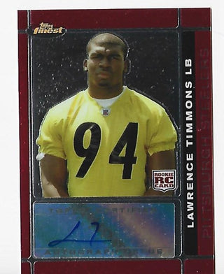Lawrence Timmons 2007 Topps Finest #150 Autograph Card