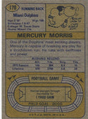 Mercury Morris 1974 Topps Card #170