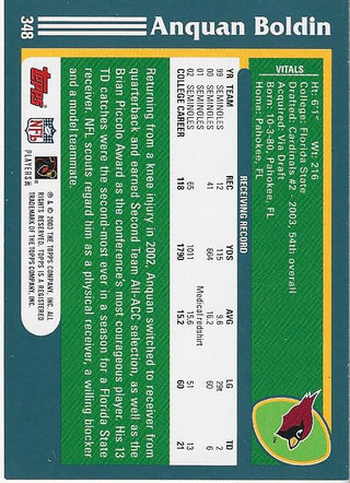 Anquan Boldin 2003 Topps Rookie Card