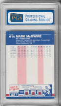 Mark McGwire 1987 Fleer Card (PGS NM-MT 8)