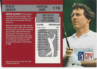 Hale Irwin 1991 PGA Tour Autographed Card #178