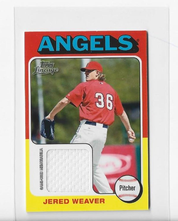 Jered Weaver 2011 Topps Lineage #75R-JWE Relic Card