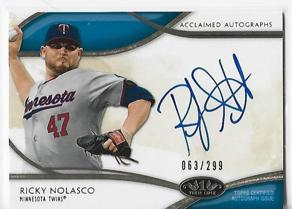 Ricky Nolasco 2014 Topps Acclaimed Autograph #AA-RNO Autographed Card