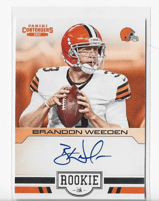 Brandon Weeden 2012 Panini Contenders #6 Autograph Rookie Card
